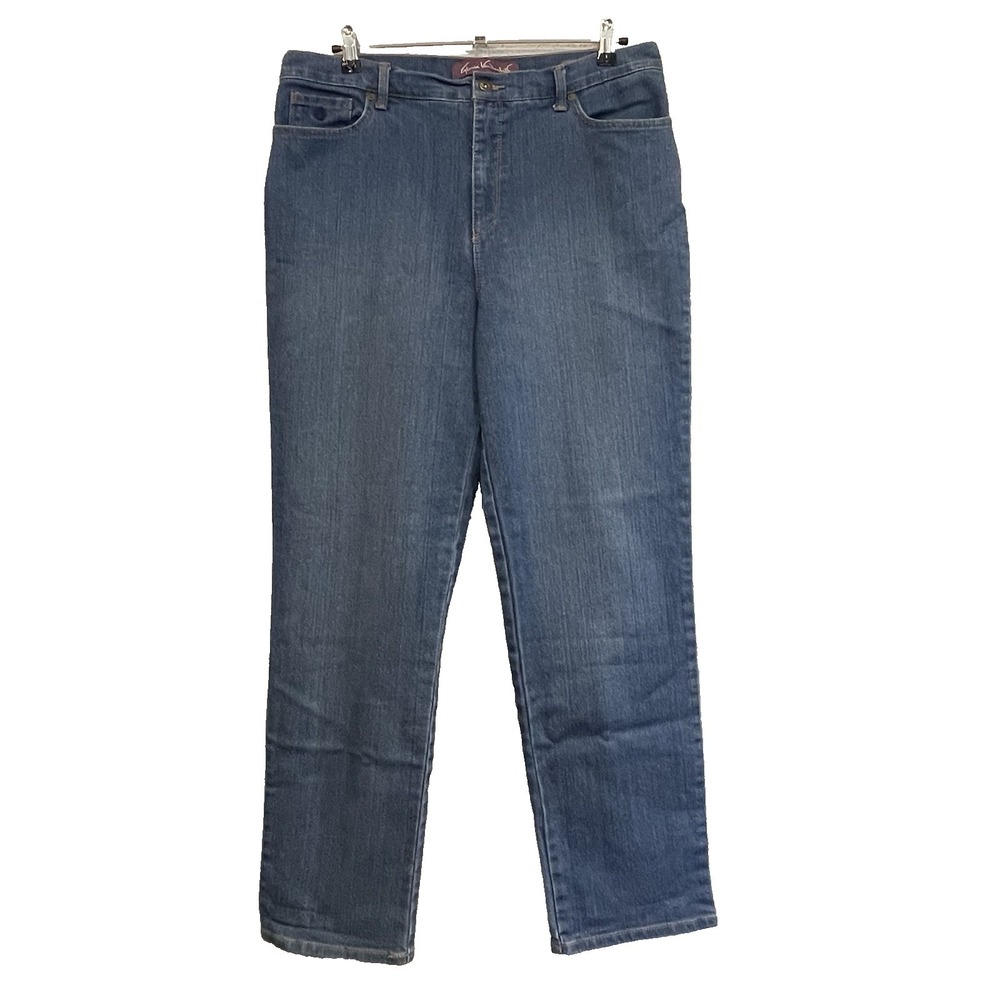 Gloria Vanderbilt Amanda Jeans Womens 14 Dark Wash Classic Taper High Rise Denim